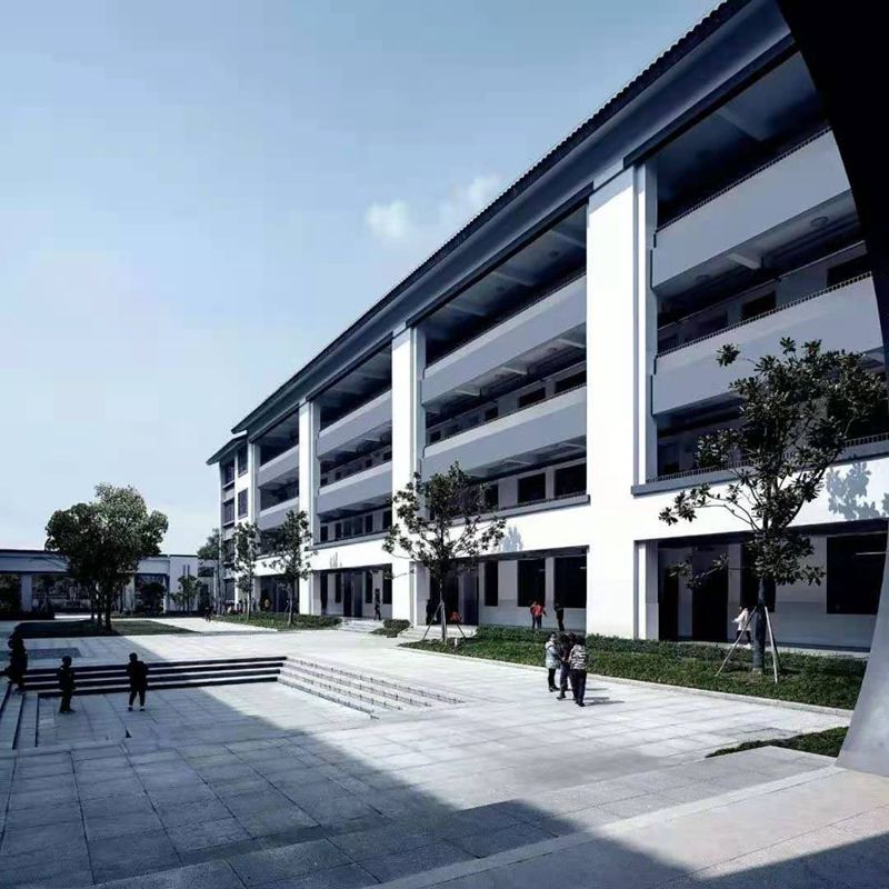 學校該有的樣子,打卡輕鋼網(wǎng)紅基地,“新中式”學校建筑(圖10) 睿婕輕鋼別墅